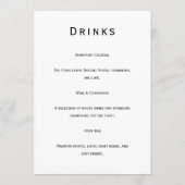 Menu Black and White Floral Wedding (Dos)