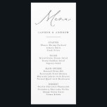 Menu Black and White Modern Classic Mariage Event<br><div class="desc">Elégant et moderne,  menu plat minimaliste noir et blanc. Menu entièrement personnalisable pour votre mariage ou événement.</div>