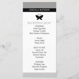 Menu Black Butterfly Wedding