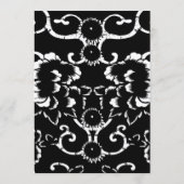 Menu Black Damask Wedding (Achterkant)