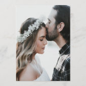 Menu Black Elegant Photo Calligraphie Script Mariage (Dos)