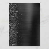 Menu Black Glam Glitter Script Wedding (Dos)