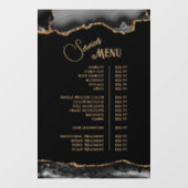 Menu Black Gold Agate Services Raamsticker (Vel)
