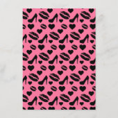 Menu Black High Heels Kisses Lips Girly Makeup Hearts (Devant)