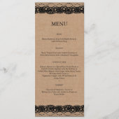 Menu Black Lace & Burlap (Devant)