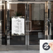 Menu Black Marbling Design Services Raamsticker (Kantoordeur)