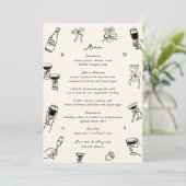 Menu Black Whimsical Quirky Main Tirée (Debout devant)