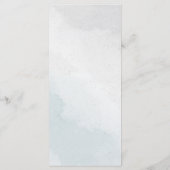 Menu blanc bleu poussiéreux et fleurs marine verdure (Dos)