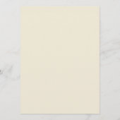 Menu Blanc cassé uni (Dos)