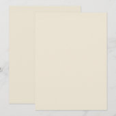 Menu Blanc cassé uni (Devant / Derrière)