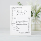 Menu blanc choix RSVP (Debout devant)