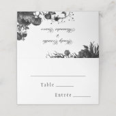 Menu Blanc Gothique Classique Choix Carte Place Pl (Extérieur déplié)