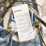 Menu Blanc moderne Gras Mariage plat<br><div class="desc">Présentant notre blanc moderne Gras Mariage Flat Menu design, une véritable représentation du minimalisme moderne et de l'élégance. Avec son mélange unique d'éléments créatifs et de design chic, ce design est parfait pour ceux qui recherchent une esthétique polie et audacieuse lors de leur journée spéciale. Notre élégante typographie décalée apporte...</div>