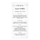 Menu blanc noir mariage classique (Devant)