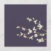 Menu Blanc Sakura Cerry Blossements Mariage asiatique m (Dos)