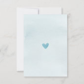 Menu Blauw Baby shower Kaart (Achterkant)