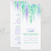 Menu blauw cascaderende groene wijnstok kunst wate (Voorkant / Achterkant)