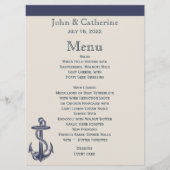 Menu Blauw en ivoorjaar Nautical Threadding (Voorkant)