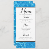 Menu Blauw water Kaart (Voorkant / Achterkant)