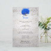 Menu Blauwe hardeboom (Staand voorkant)