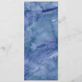 Menu Blauwe Waterverf Wash Weddenschap (Achterkant)