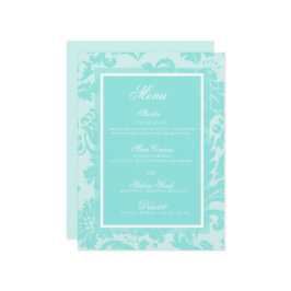 menu blauwgroen damtbruiloft