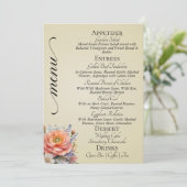Menu Blé - Monogramme, Fleurs sauvages & Merci (Debout devant)