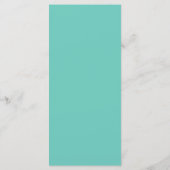 Menu bleu aqua à l'aquarelle d'agate (Dos)