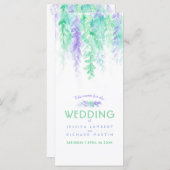 Menu bleu avec art de vigne verte en cascade pack  (Devant / Derrière)