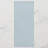 Menu Bleu Blanc Flore Printemps Appartement 4 Parcours (Dos)