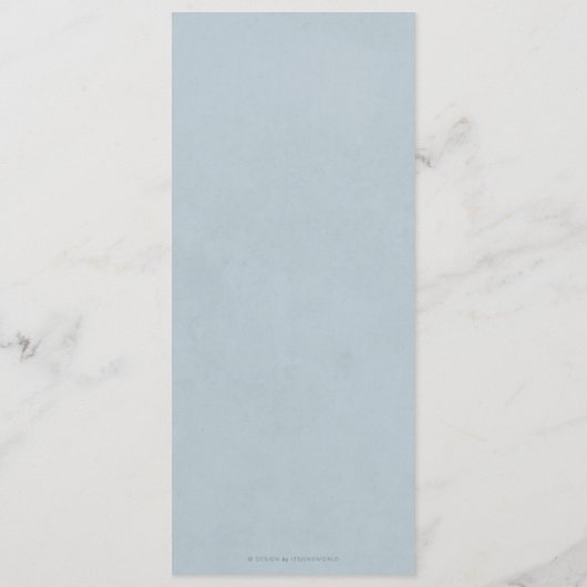 Menu Bleu Blanc Flore Printemps Appartement 4 Parcours (Dos)