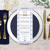 Menu Bleu Blancs ♾ Infinité noeud Mariage nautique