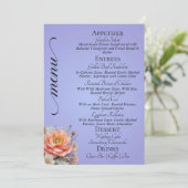 Menu Bleu Ciel - Monogramme, Fleurs Sauvages & Merci (Debout devant)