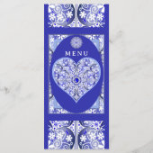 Menu Bleu de dentelle en céramique de Grèce (Dos)