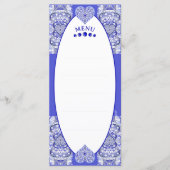 Menu Bleu de dentelle en céramique de Grèce (Devant)