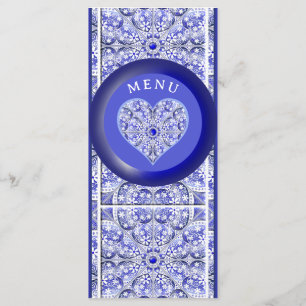 Menu Bleu de dentelle en céramique de Grèce