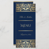 Menu Bleu De Luxe, Réception De Mariage (Devant / Derrière)