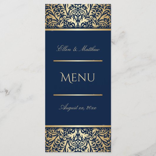 Menu Bleu De Luxe, Réception De Mariage (Devant)