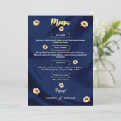 Menu Bleu de marine classique et Mariage d'or élégant f (Debout devant)
