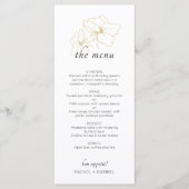 Menu Bleu et blanc | Mariage floral chic (Devant)