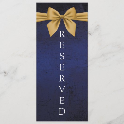 Menu Bleu foncé avec Bow or Chaise réservée Signal (Devant)