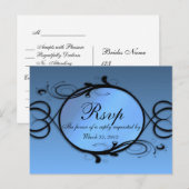 Menu bleu Imaginaire RSVP (Devant / Derrière)