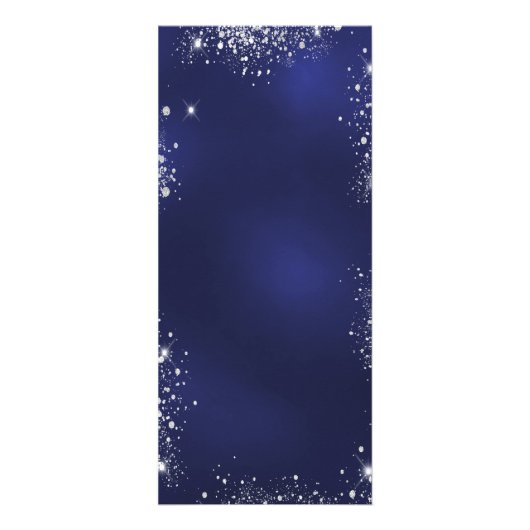 Menu bleu marine blanc parties scintillant mariage (Dos)