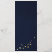 Menu bleu marine bordeaux or floral (Dos)