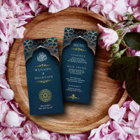 Bleu Nil Arc islamique 3D Élégant Mariage musulman