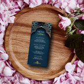 Menu Bleu Nil Arc islamique 3D Élégant Mariage musulman