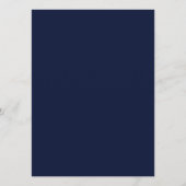 Menu Bleu Nuit Marine Uni (Dos)