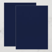 Menu Bleu Nuit Marine Uni (Devant / Derrière)