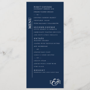 Menu Bleu nuit polaire