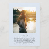 Menu Bleu Poudre élégant Mariage moderne (Dos)